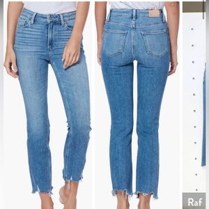 Paige Cindy crop Jean - Mel destroyed hem size 26P